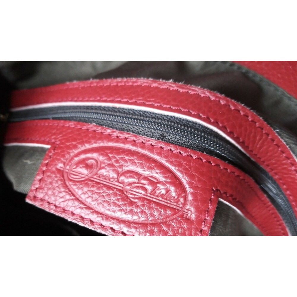 Onna Ehrlich Kelly Bag Red Leather Shoulder Bag Handbag - Picture 7 of 8